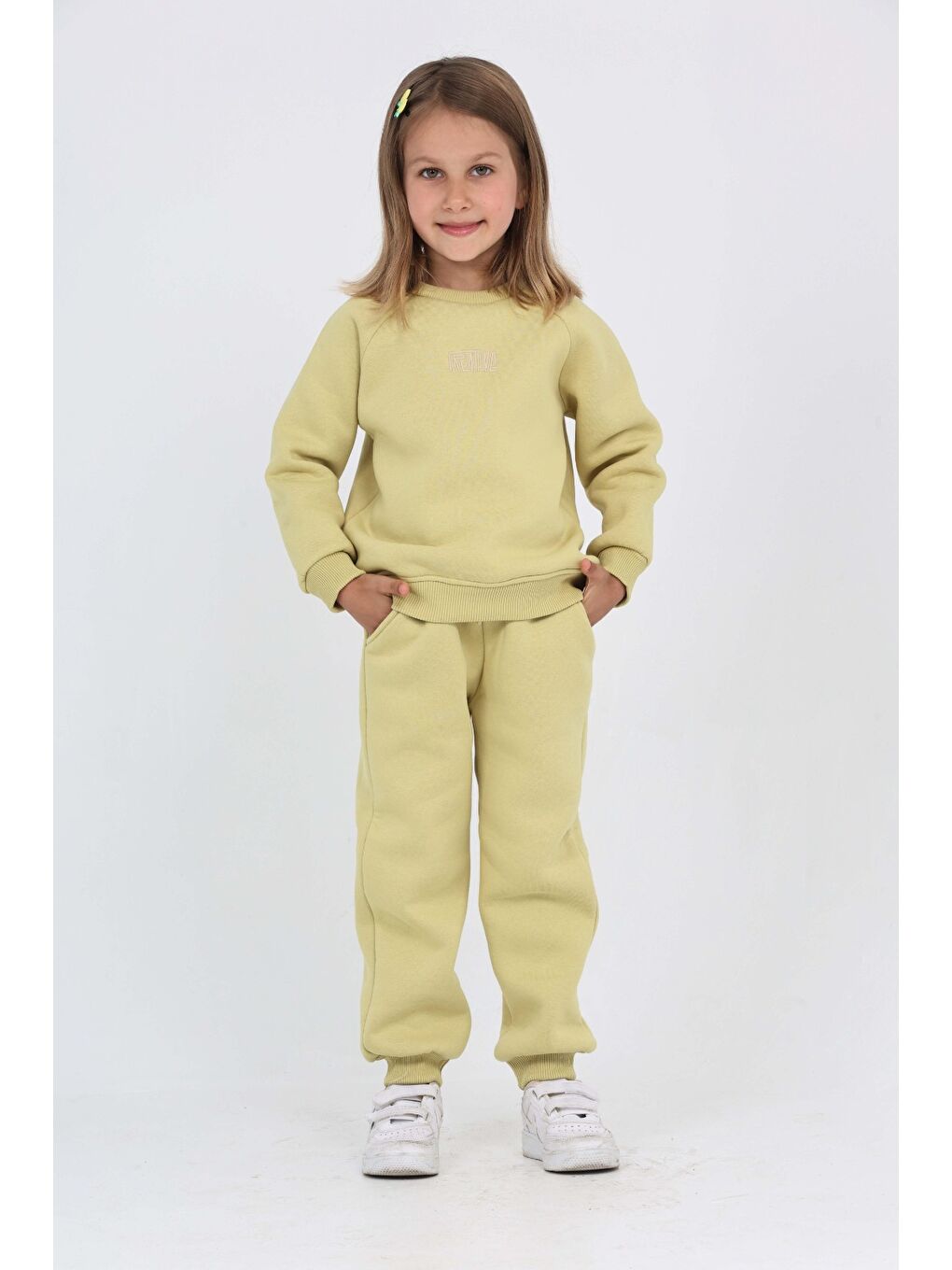 Yeşil Kız Çocuk Creatıve Nakışlı Eşofman Takım-4