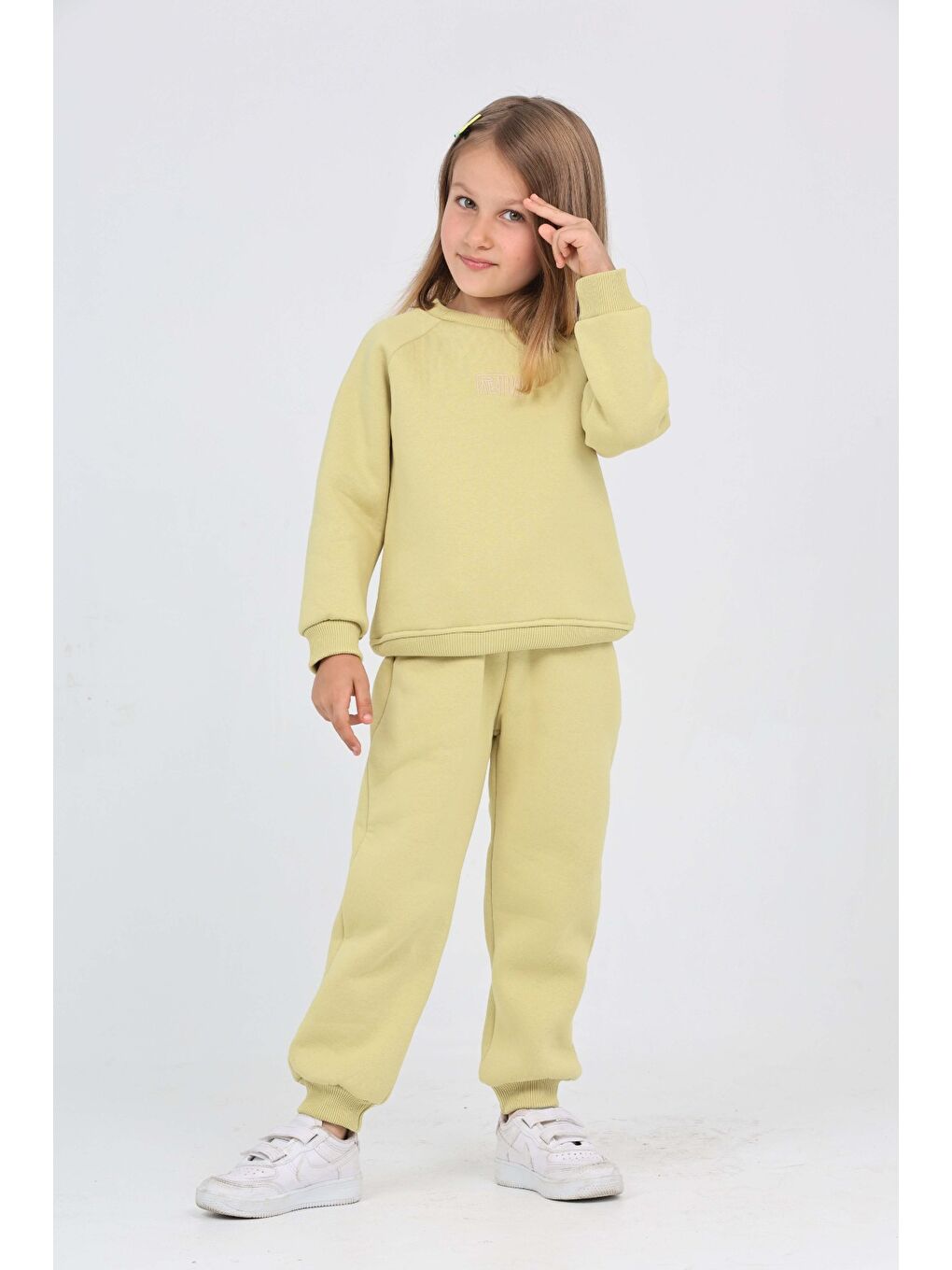 Yeşil Kız Çocuk Creatıve Nakışlı Eşofman Takım-5