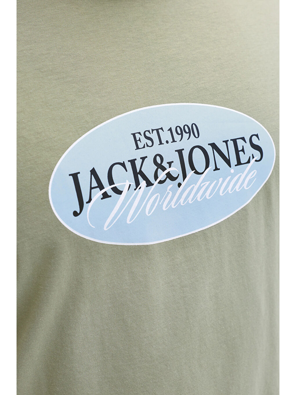 Yeşil Plus Büyük Beden % 100 Pamuk Regular Fit Logolu T Shirt 12298346-3