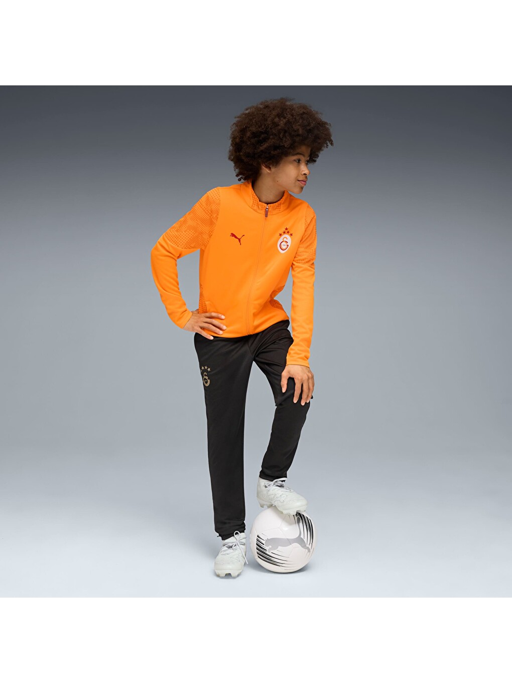Turuncu GALATASARAY Genç Antrenman Fermuarlı Sweatshirt-2