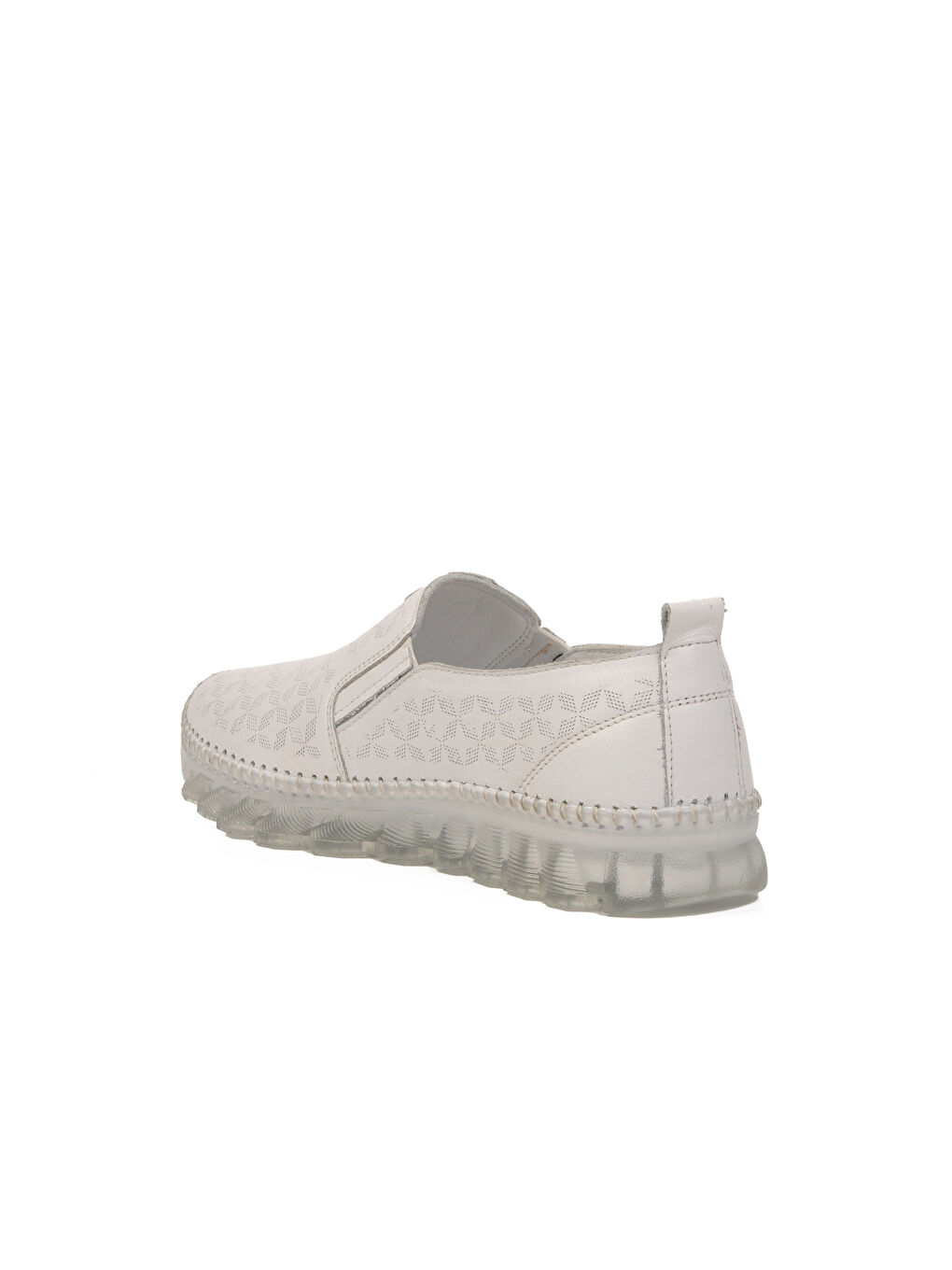 Beyaz Hakiki Deri Kadın Casual Ayakkabı 0002 Z-3