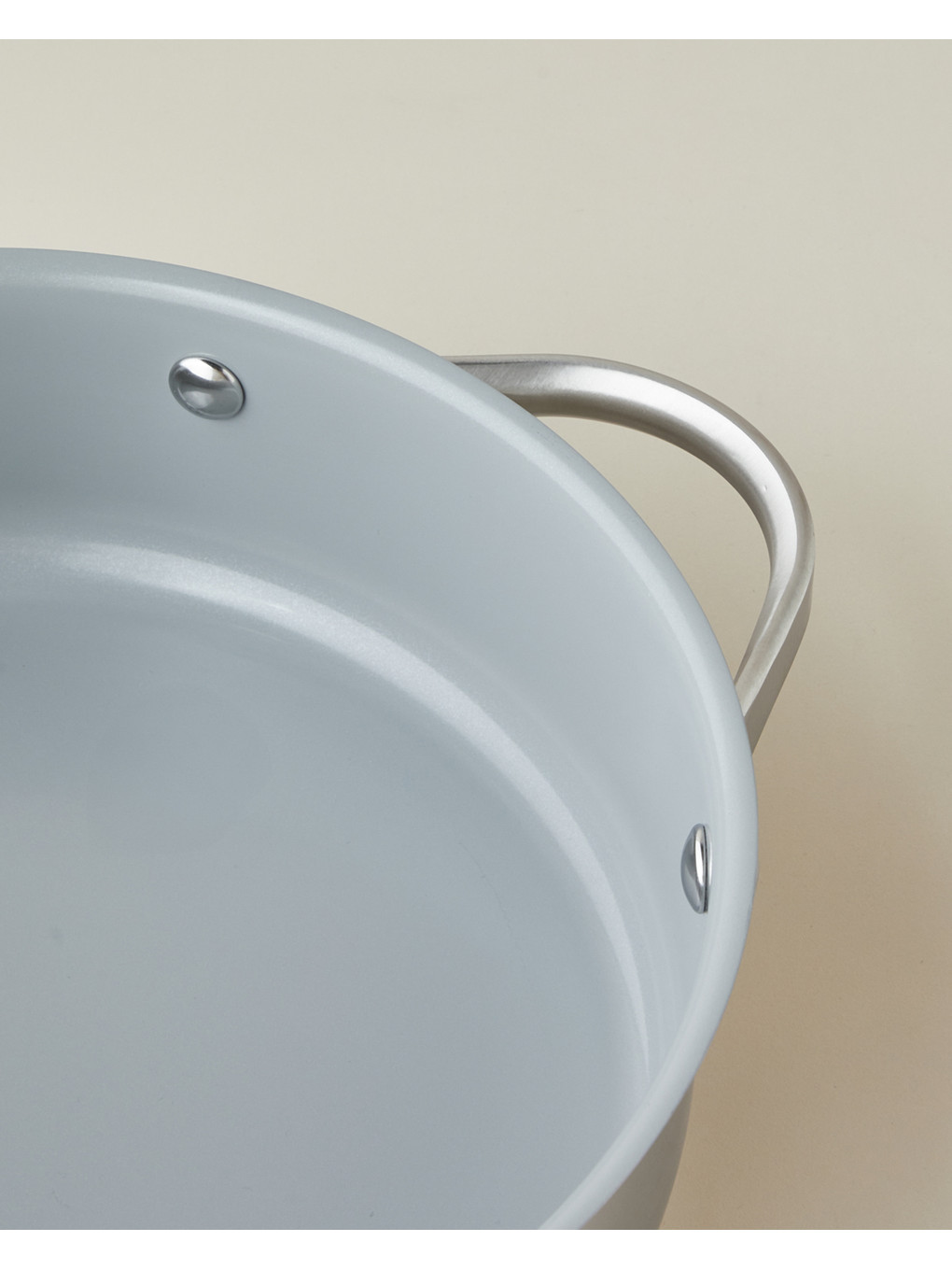 Gri Çelik + Cerawell Sığ Tencere 24x7 Cm Silver-2