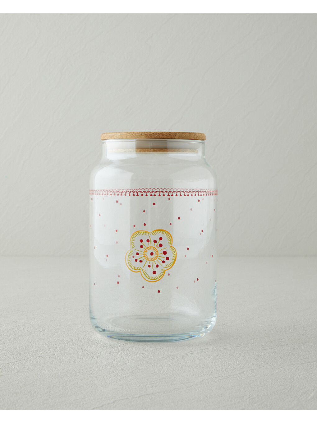 Nostalgic Serenity Cam Kavanoz 500 Ml Kırmızı