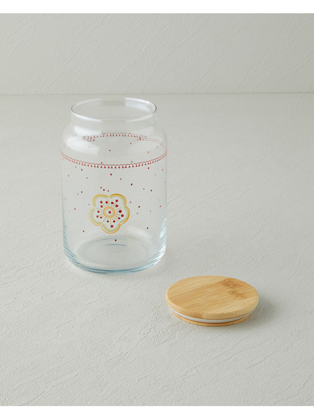 Nostalgic Serenity Cam Kavanoz 500 Ml Kırmızı-1