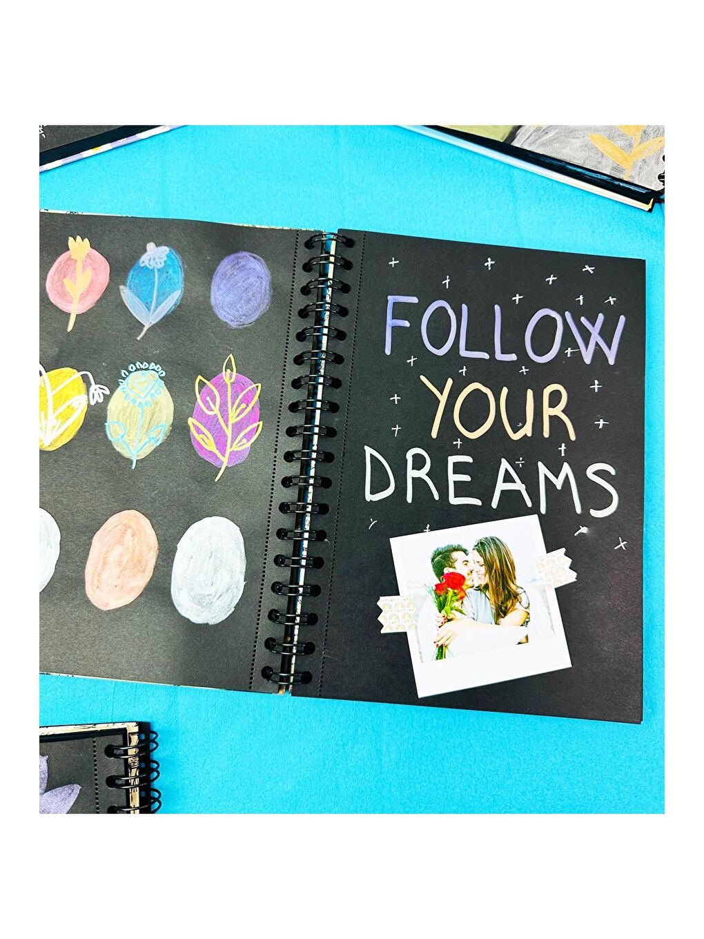 23x16cm Sketch Book   Eskiz Defteri   Siyah Sayfa   120 Gr   64 Yaprak-2