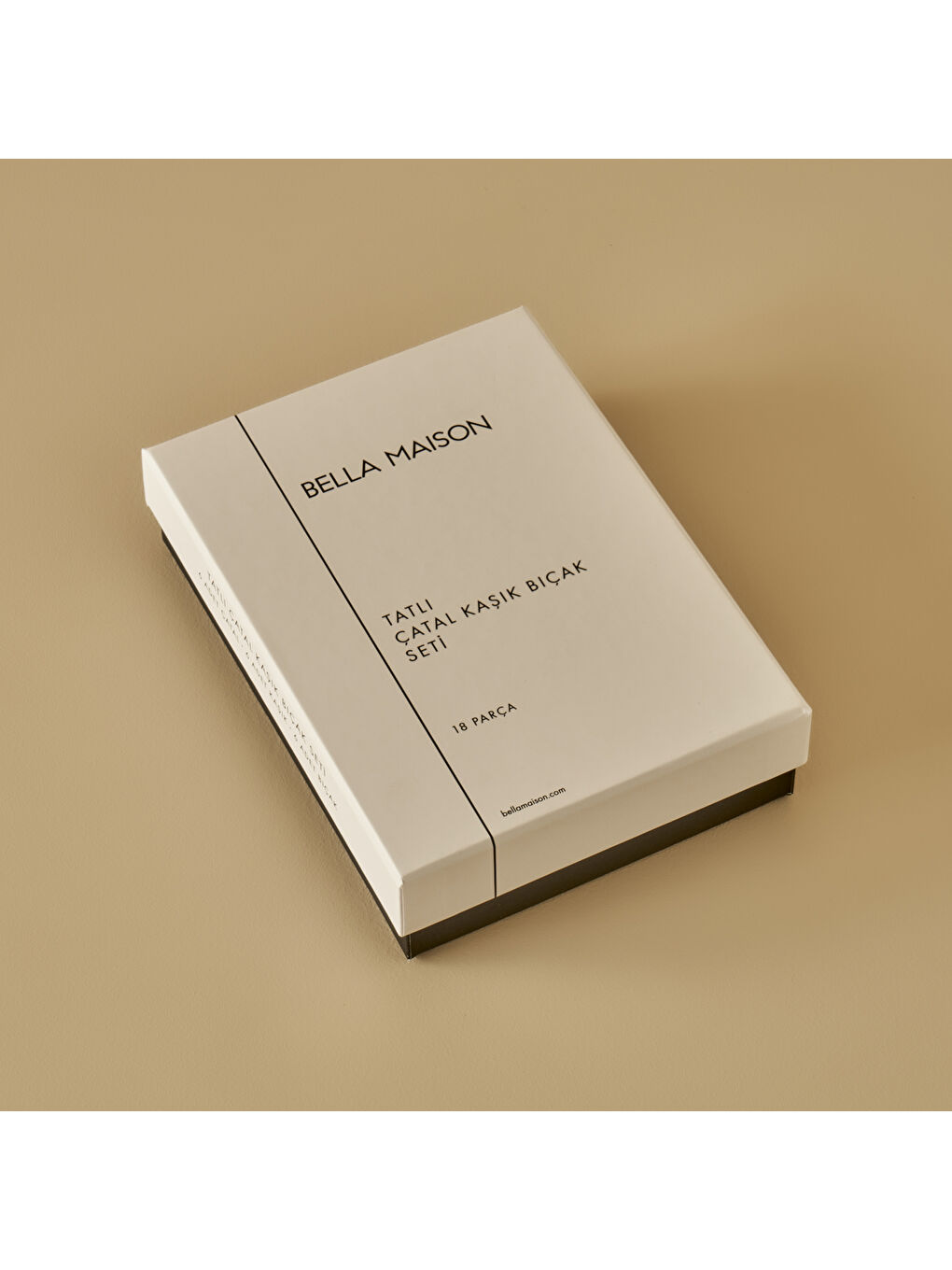 Bella Maison Siena 18 Parça Tatlı Çatal Kaşık Bıçak Seti Gold-Siyah - 2