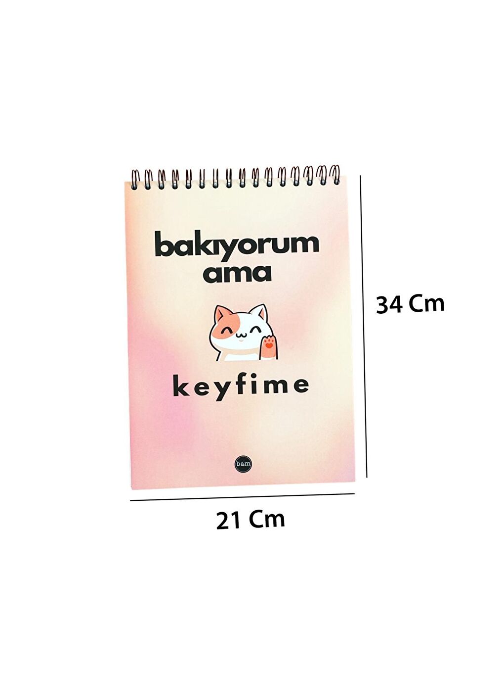 BAM HEDİYELİK EŞYA Karışık Bakıyorum Ama Keyfime 30x21cm A4 Sketch Book   Eskiz Defteri   270 gr   34 Yaprak - 5