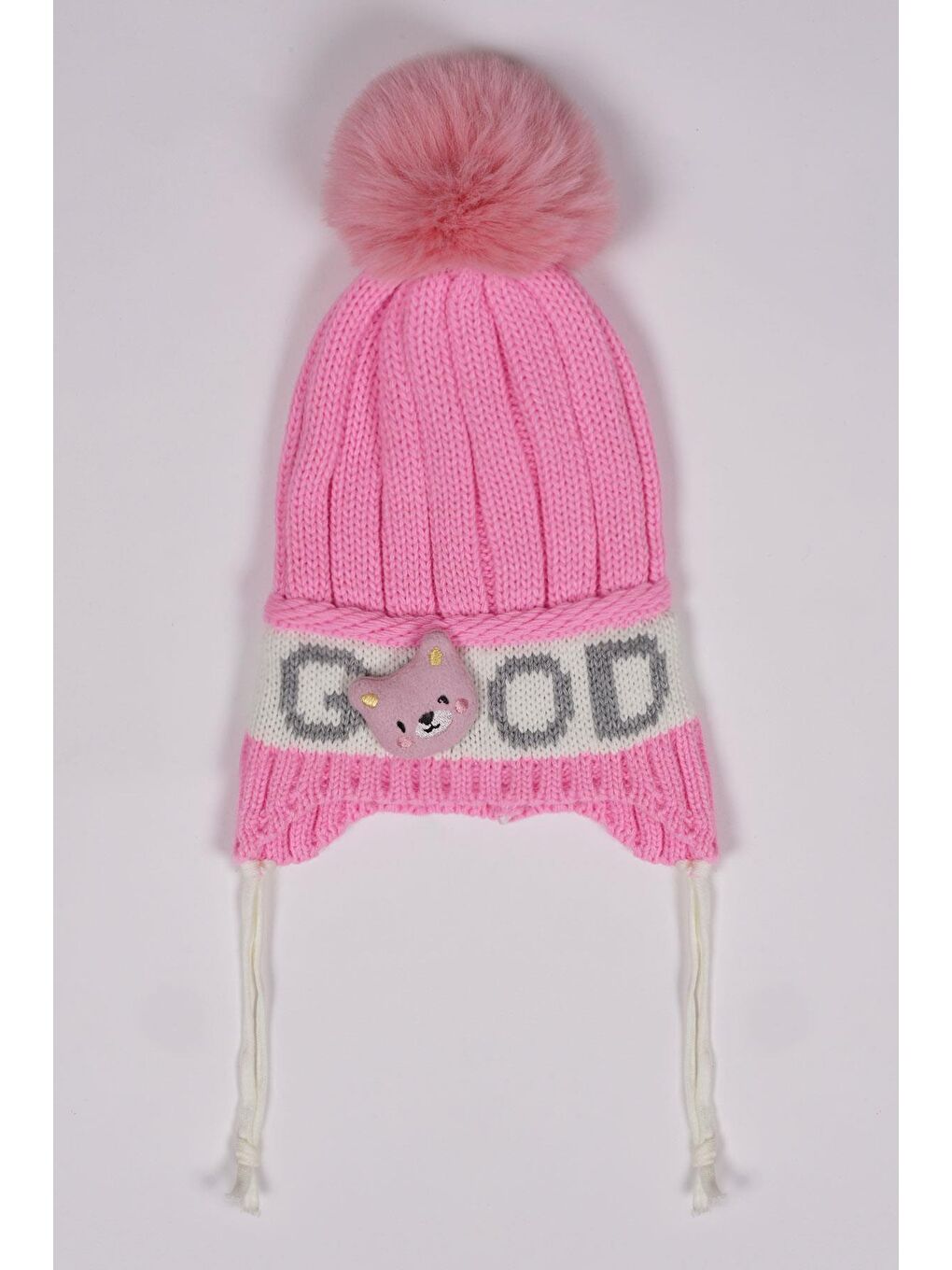 Ayıcıklı Pembe Renk Bere