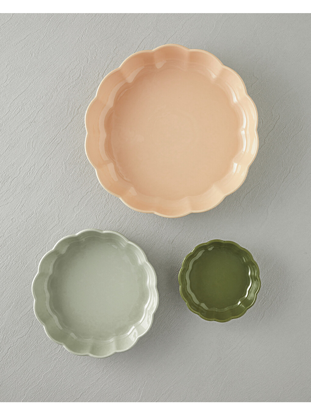 Cottage Stoneware Yuvarlak Fırın Kabı 13x4 Cm Koyu Yeşil-4