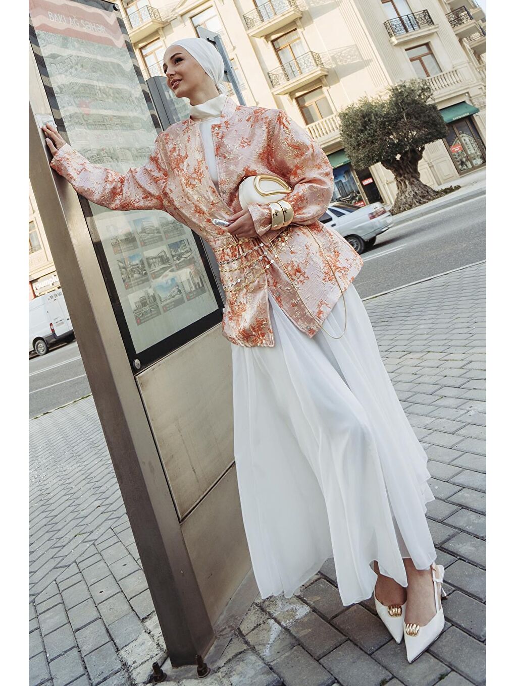 Eva Parçalı Uzun Etek Ekru-3