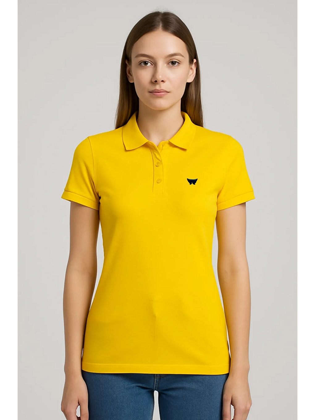 Kırmızı Kadın Yazlık 3 Lü Paket Basic Arma Polo Yaka Tişört-2