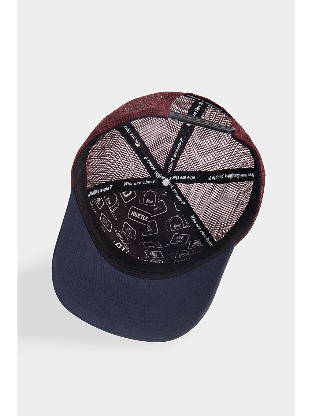Blah Blah Blah Logolu Lacivert-Bordo Trucker Şapka-2
