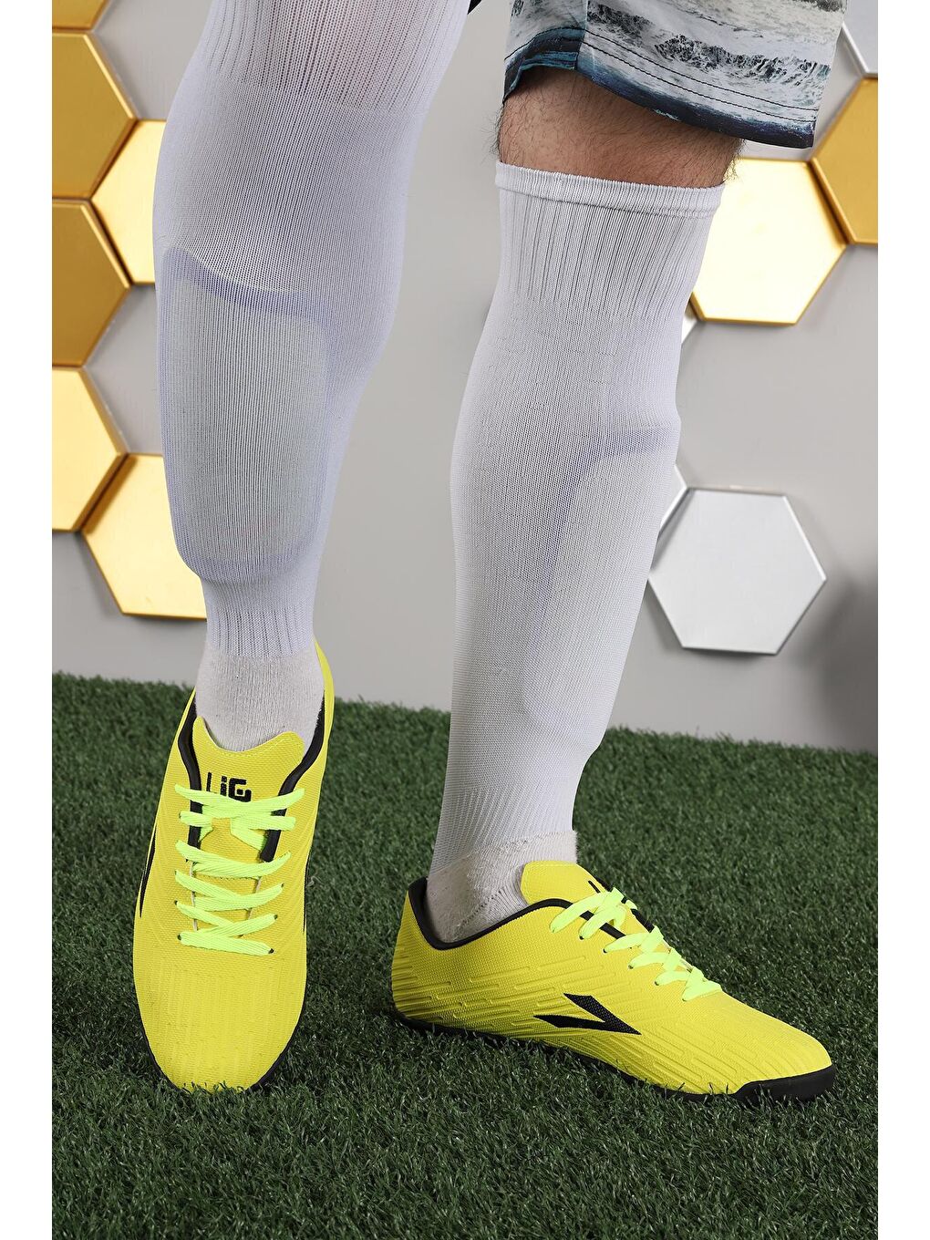 Sarı Aras HM Halı Saha Erkek Spor Futbol Ayakkabısı-1