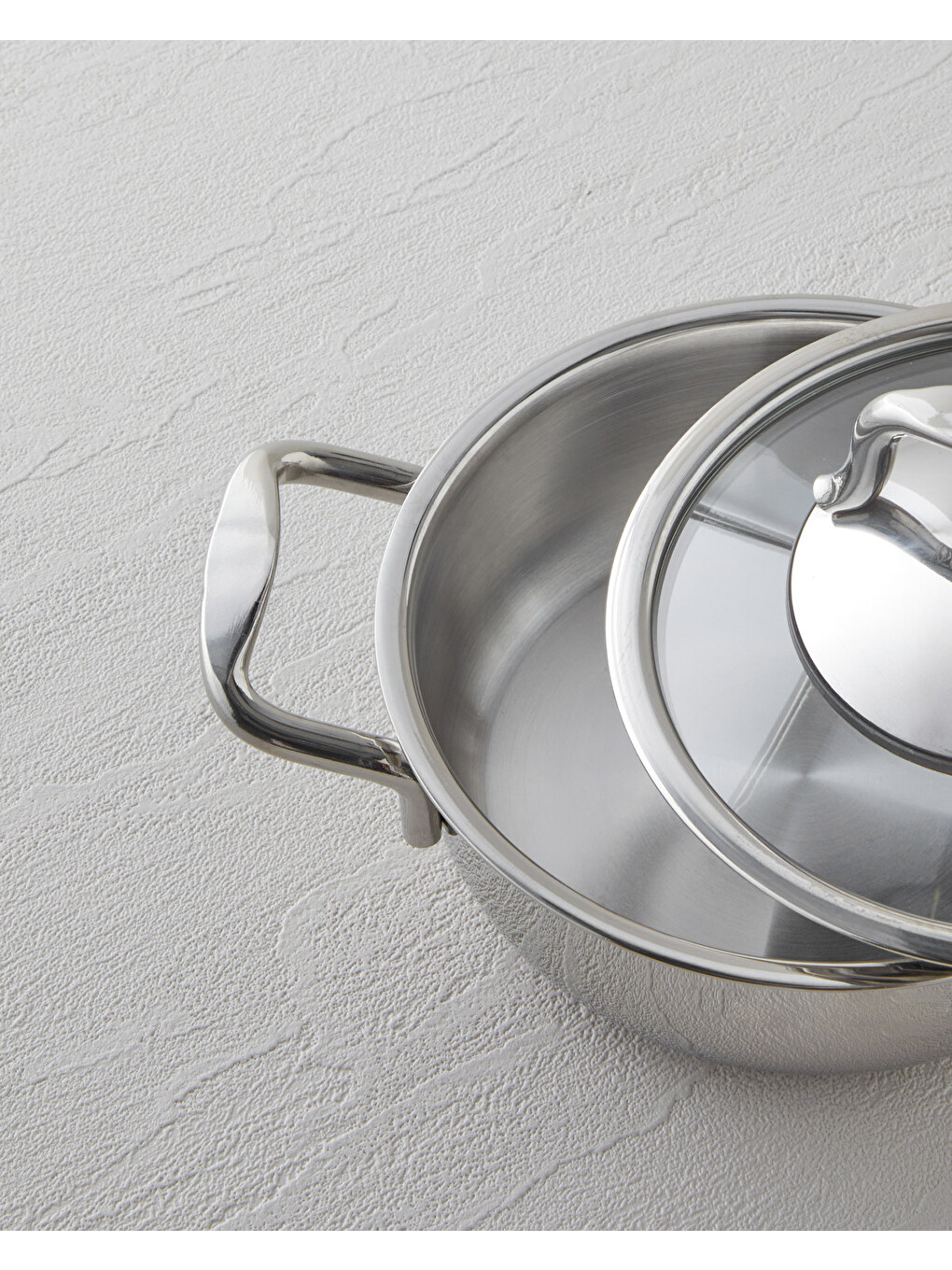 Gri Glow Çelik Cam Kapaklı Sahan 14x5 Cm Silver-4