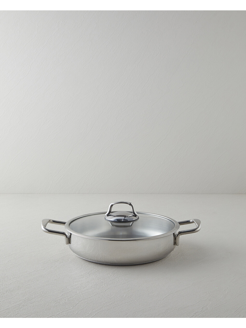 Gri Glow Çelik Sığ Tencere 26x6 Cm Silver