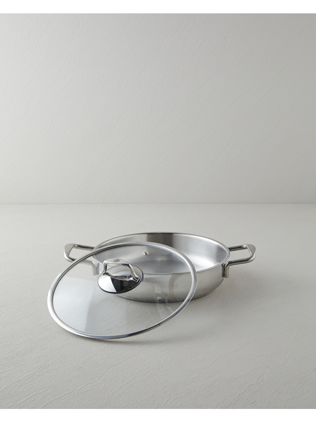 Gri Glow Çelik Sığ Tencere 26x6 Cm Silver-1