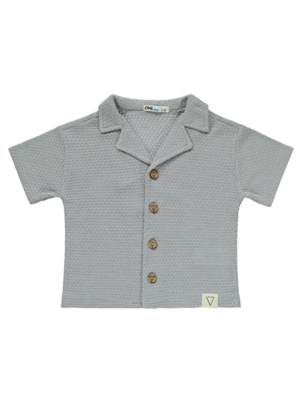 Boys Petek Kumaş Şortlu 2-5 Yaş Takım - Gri 4-5 Yaş-2