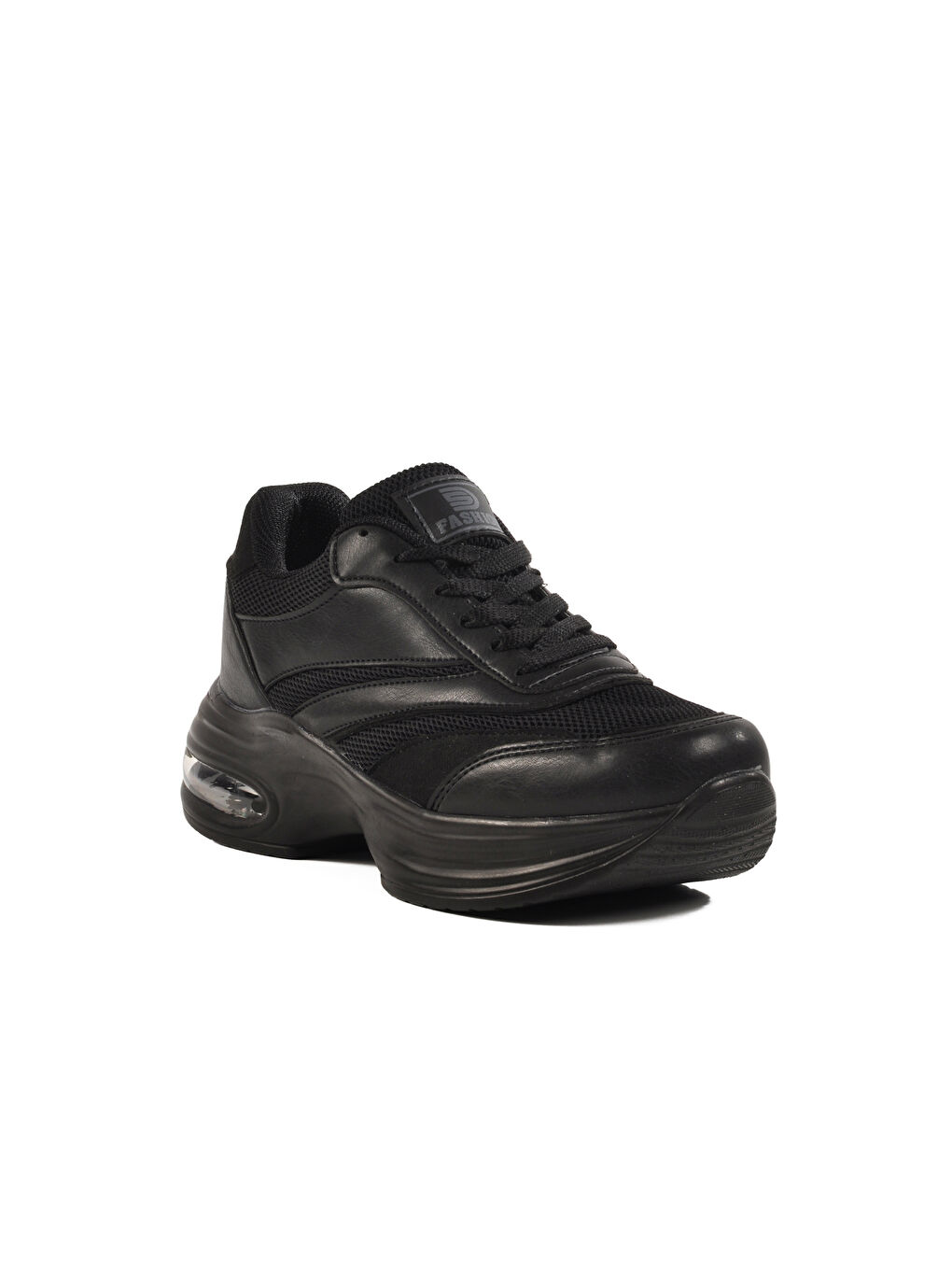 Siyah Fileli Hafif Air Taban Kadın Spor Ayakkabı 185 G-2