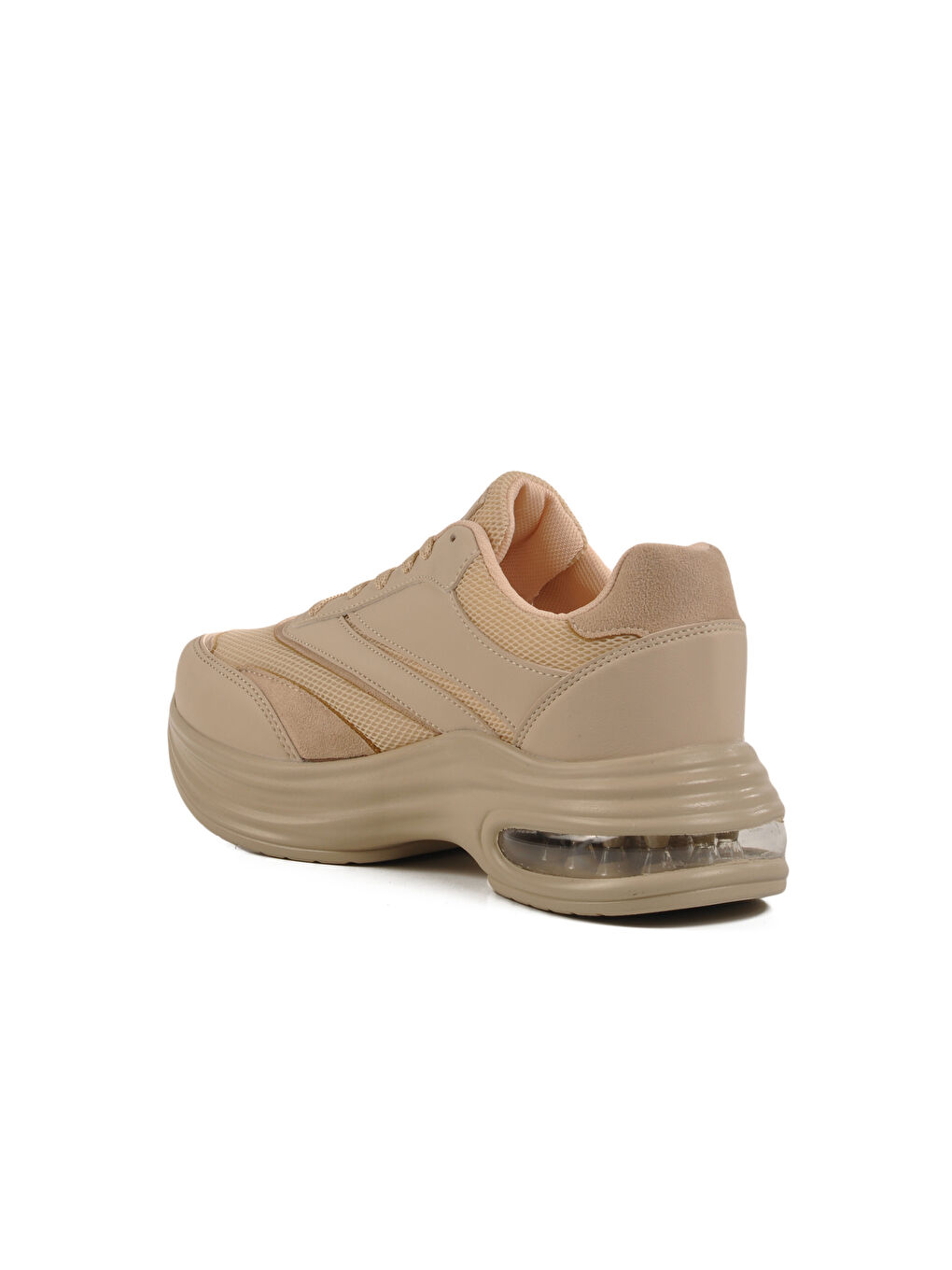 Ayakmod Ekru Fileli Hafif Air Taban Kadın Spor Ayakkabı 185 G-3
