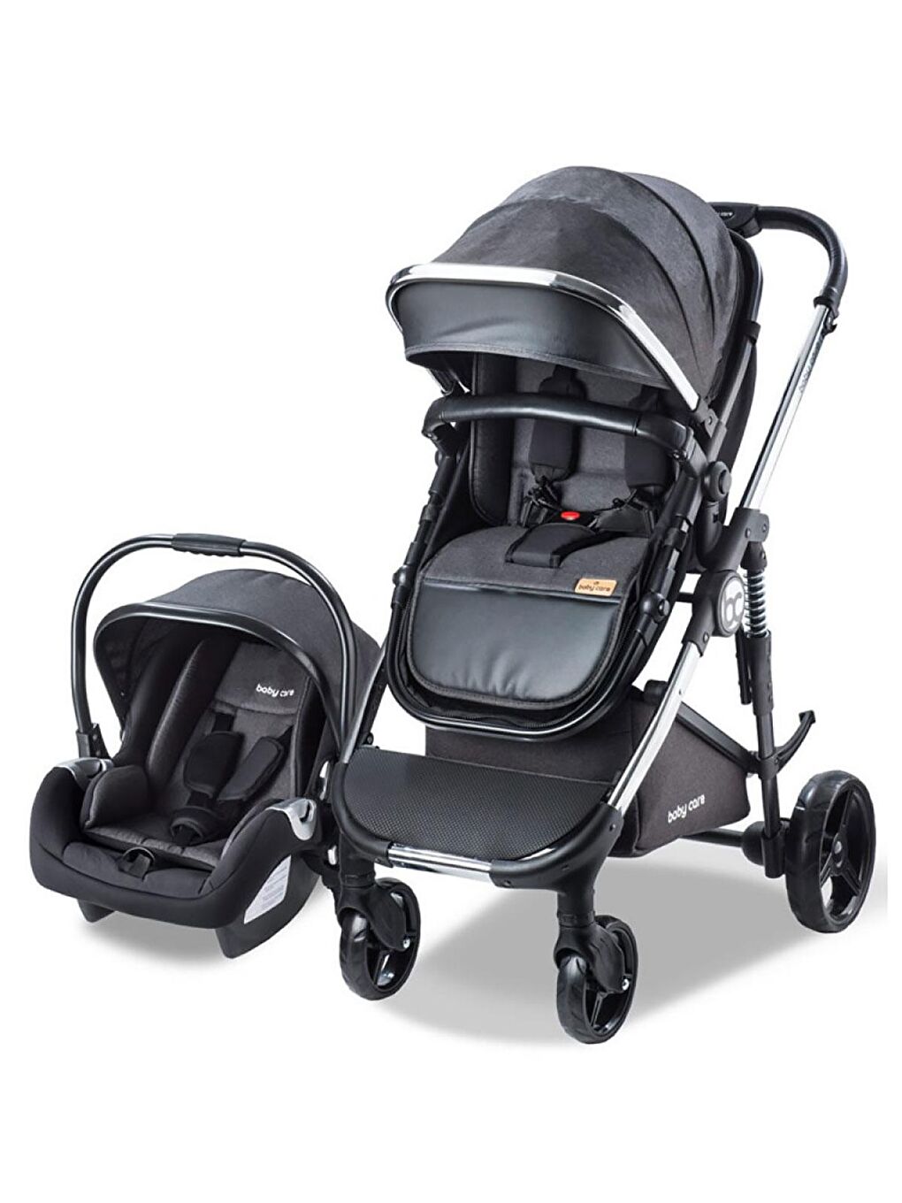 Babycare Siyah Colarado Chrome Travel Sistem Bebek Arabası Siyah