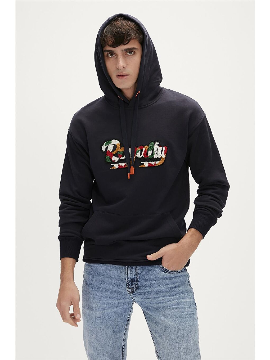 Bad Bear Royalty Hoodie Lacivert Kapüşonlu Erkek Sweatshirt