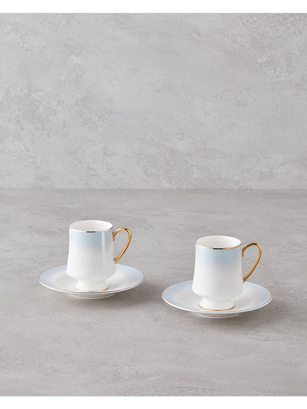 Royals New Bone China 4 Parça 2 Kişilik Kahve Fincan Takımı 90 ml Mavi