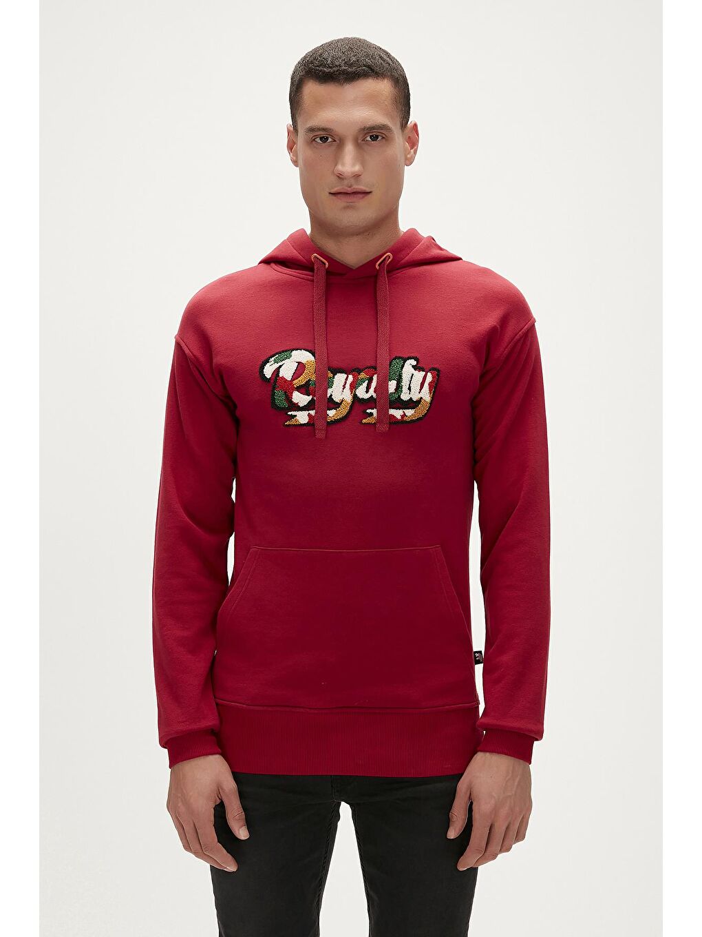 Bad Bear Bordo Royalty Hoodie Maroon Bordo Kapüşonlu Erkek Sweatshirt