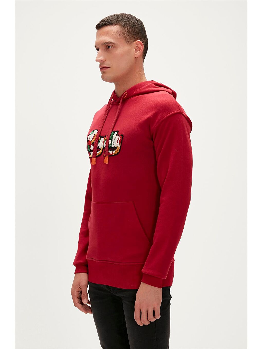 Bad Bear Bordo Royalty Hoodie Maroon Bordo Kapüşonlu Erkek Sweatshirt - 3