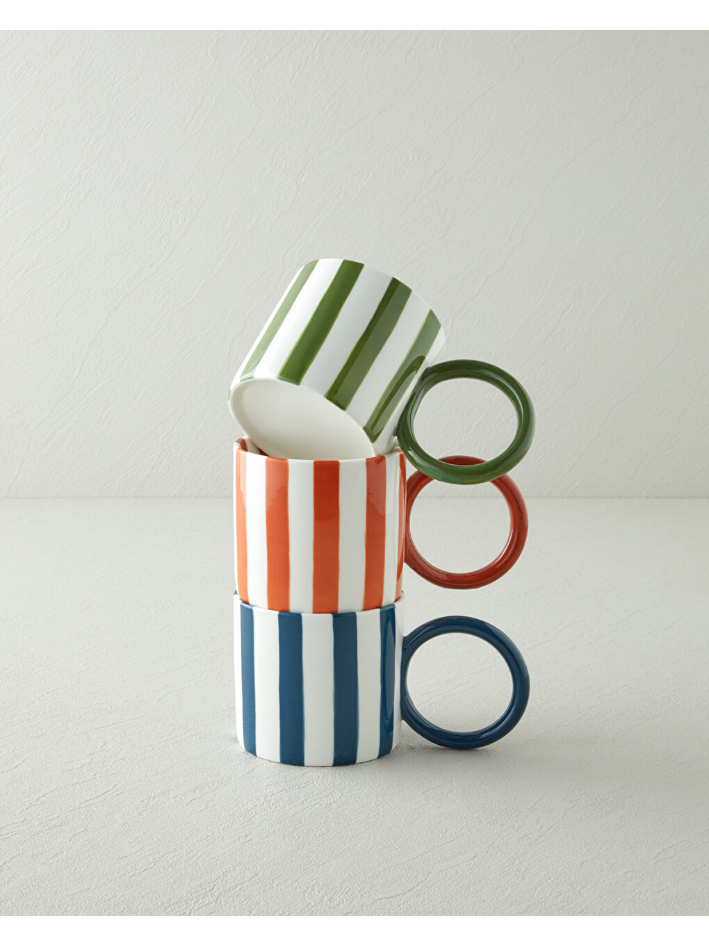 Boldy Lines New Bone China Kupa 350 ml Mavi-3