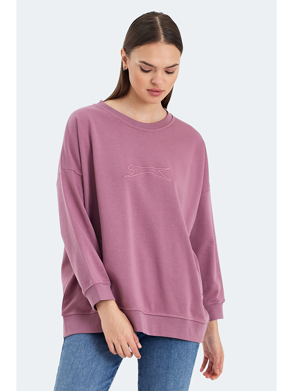 SLAZENGER Pembe VIKENTI SW Kadın Sweatshirt Gül - 3