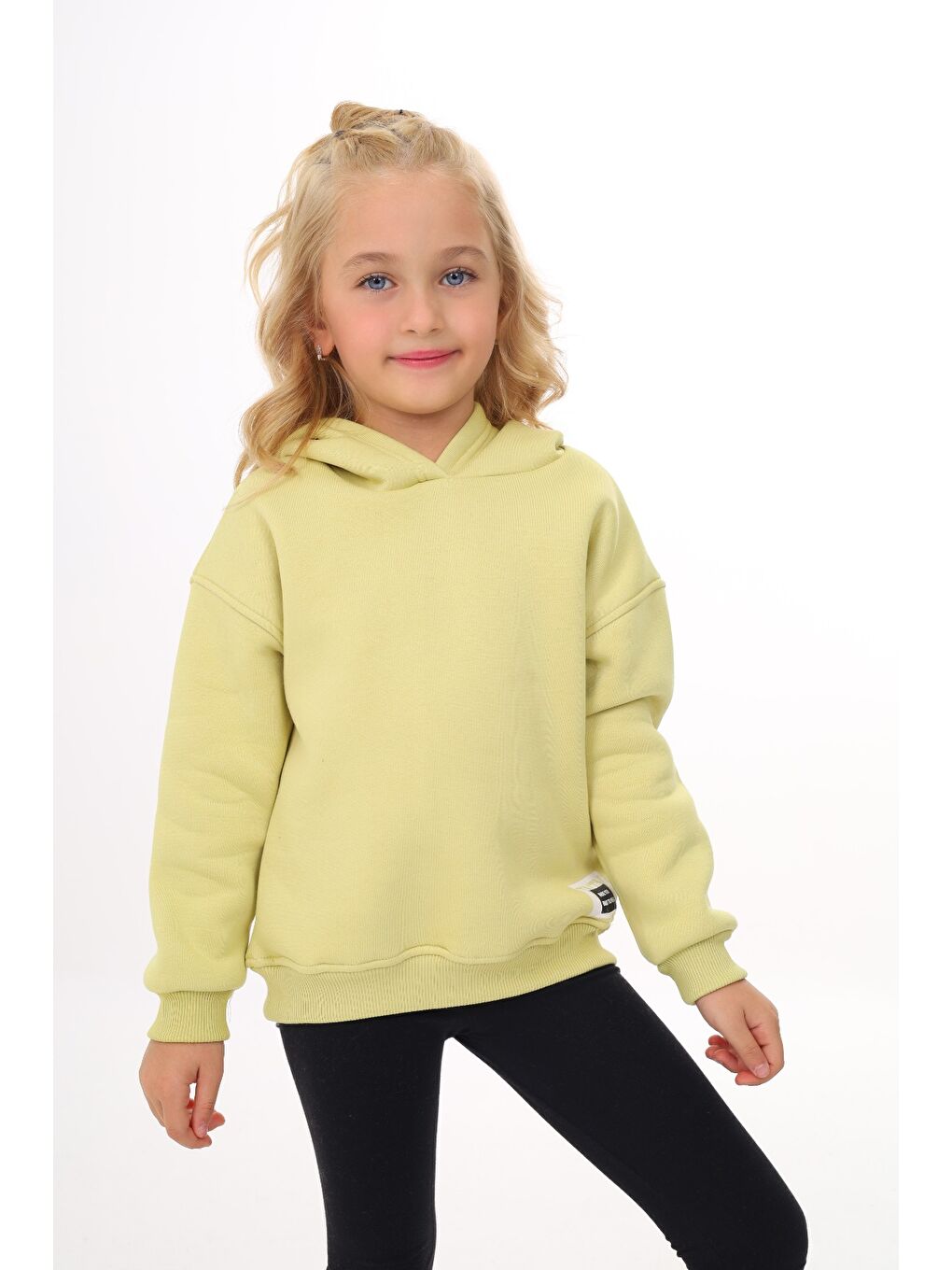 Yeşil Kız Çocuk Baskılı Sweatshirt-2