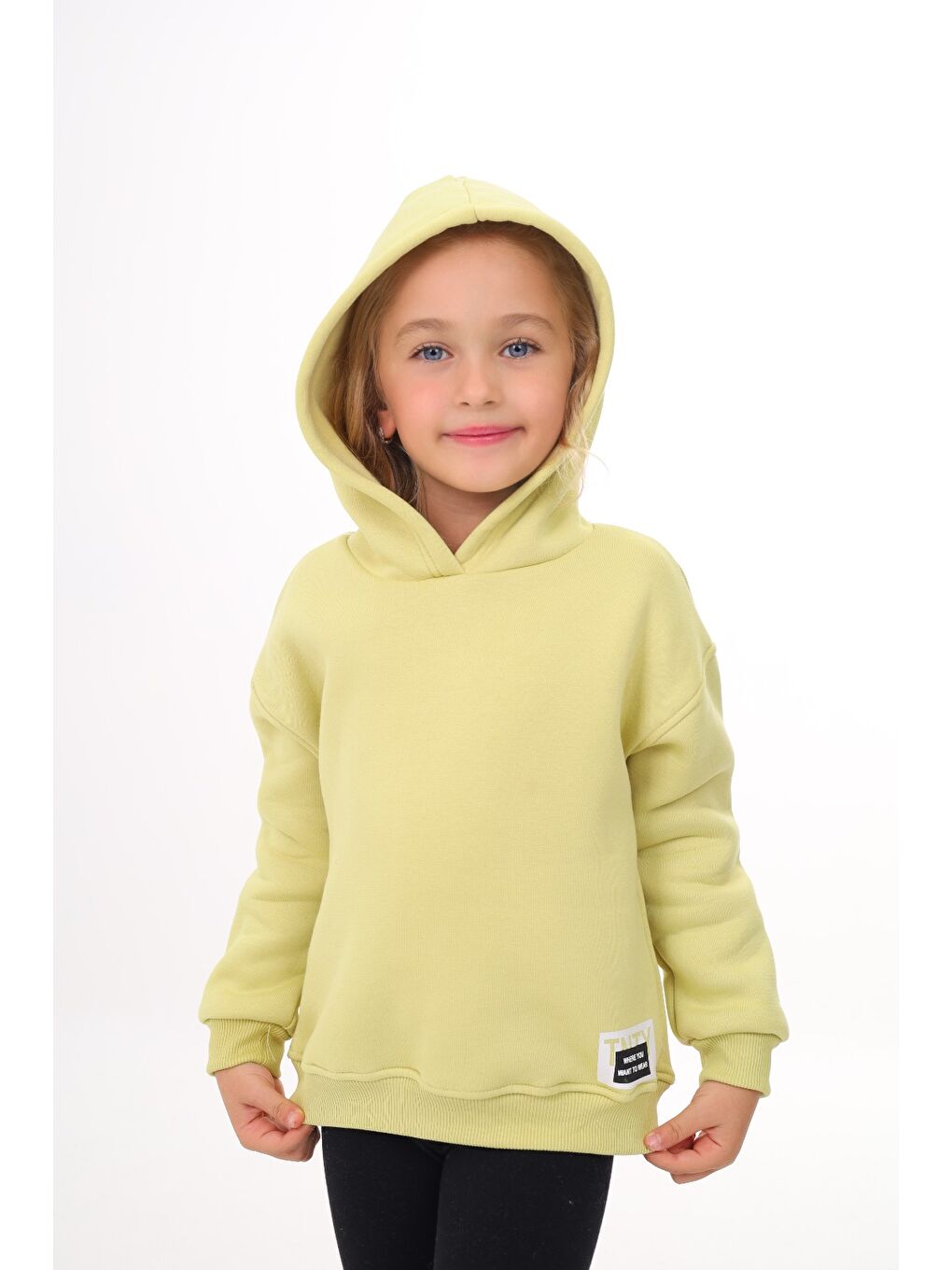 Yeşil Kız Çocuk Baskılı Sweatshirt-3