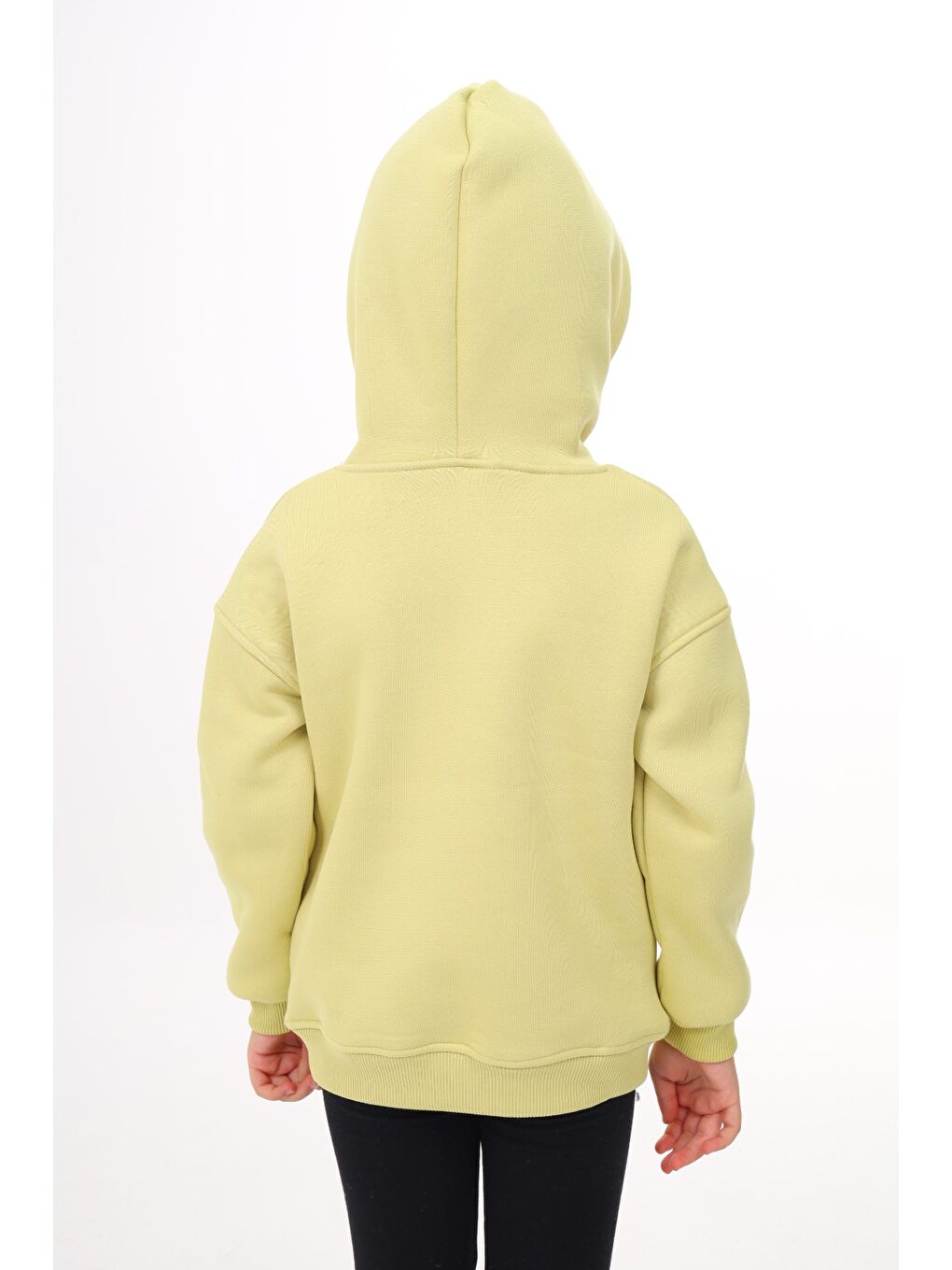 Yeşil Kız Çocuk Baskılı Sweatshirt-4