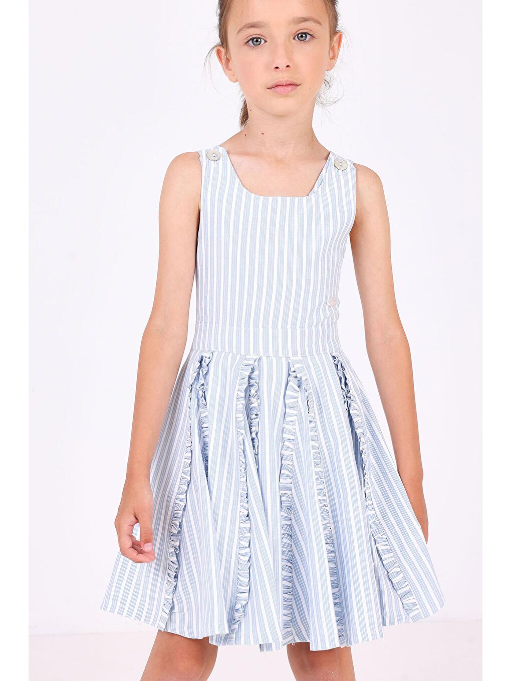 Kız Çocuk Elbise Mavi-2