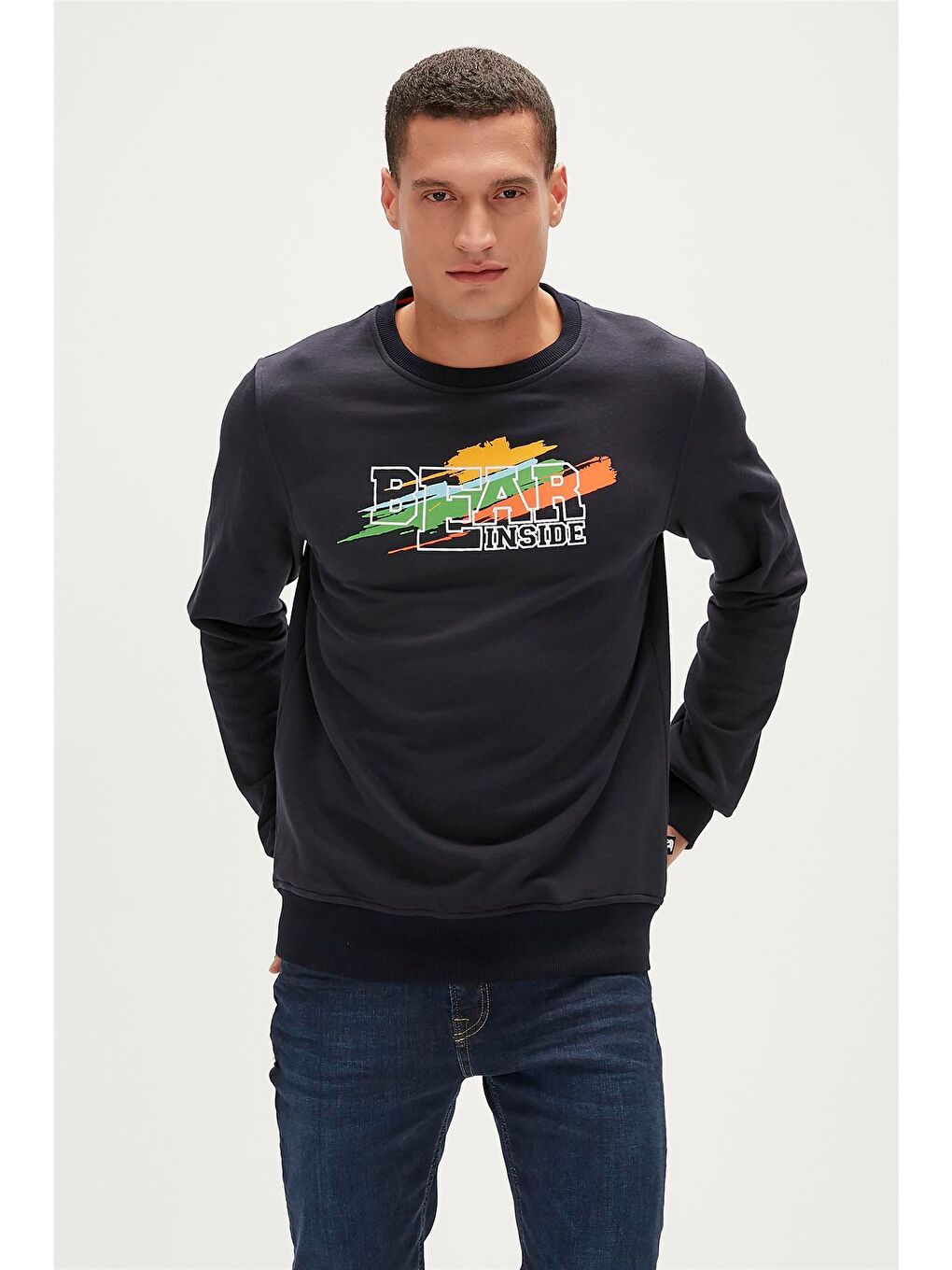 Crayon Crewneck Lacivert Erkek Sweatshirt
