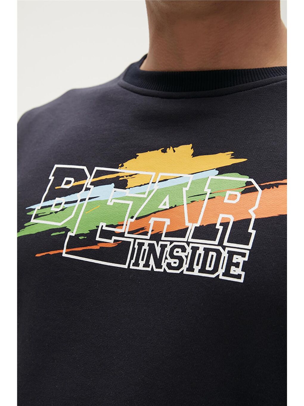 Crayon Crewneck Lacivert Erkek Sweatshirt-1