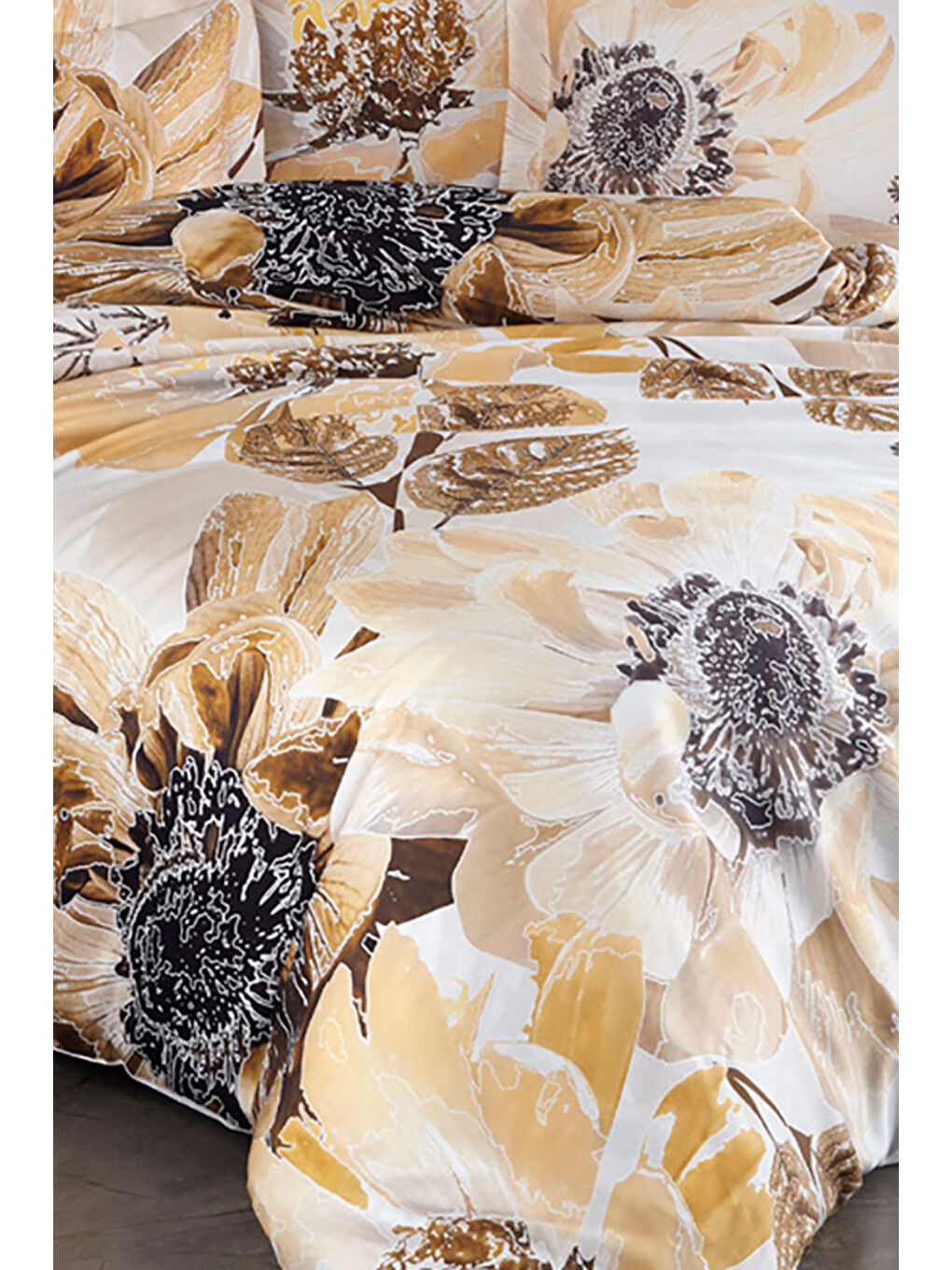 Karışık Royal Saten 300TC Nevresim Takımı (Çift Nevresimli) Family Size - VİCTORİA-1