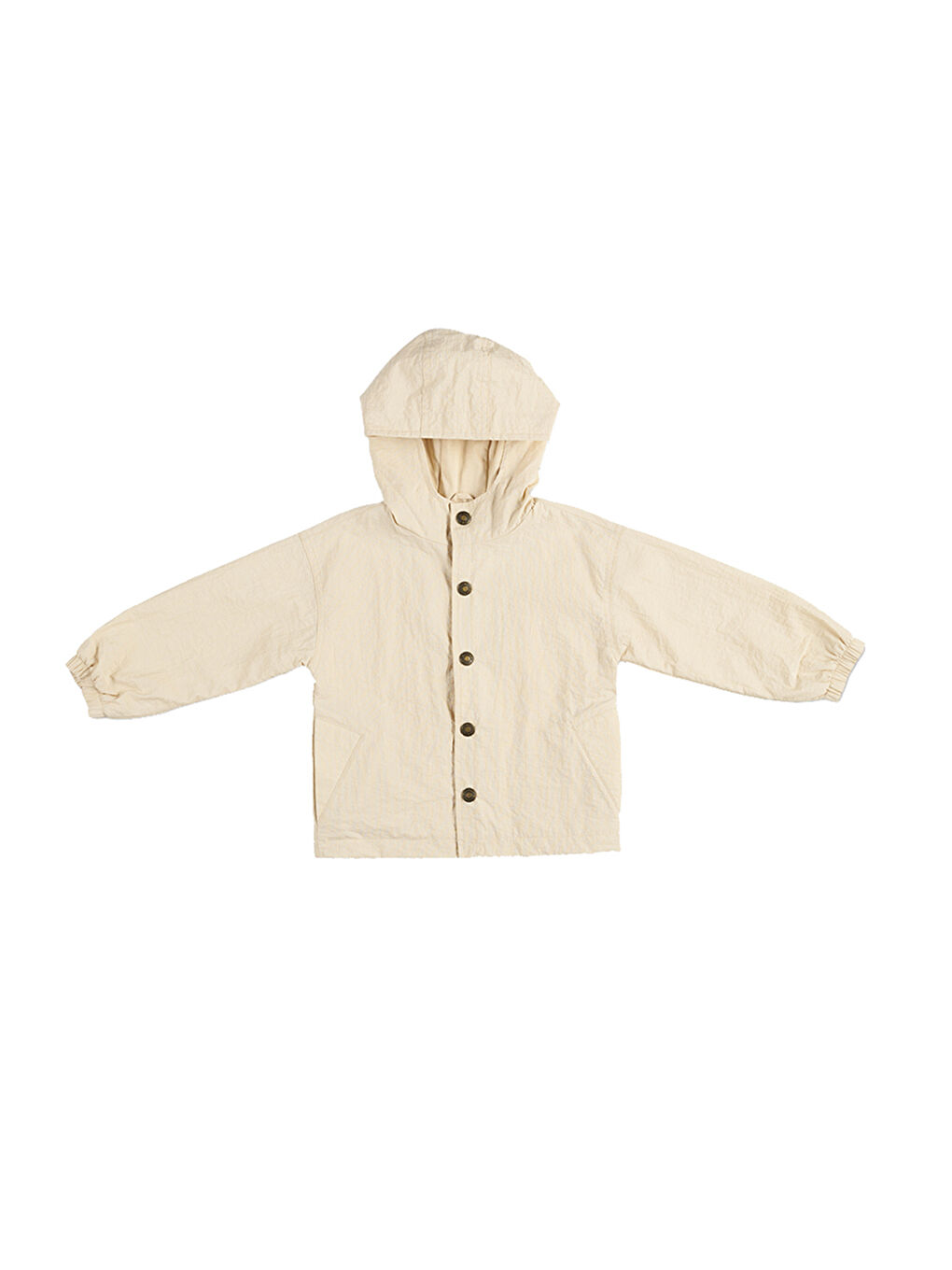 Bej Erkek Çocuk Cepli Yağmurluk