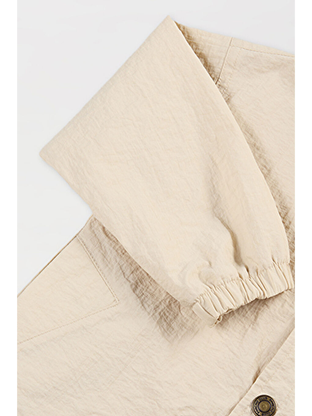 Bej Erkek Çocuk Cepli Yağmurluk-2