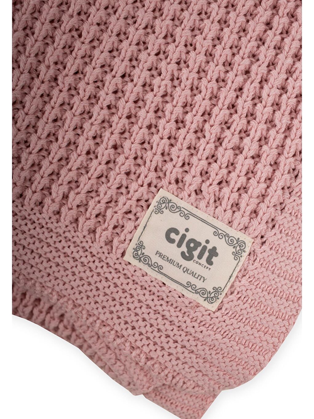 Selanik Triko Battaniye 80X100 (+/-5 Cm ) Pudra Pembe-2