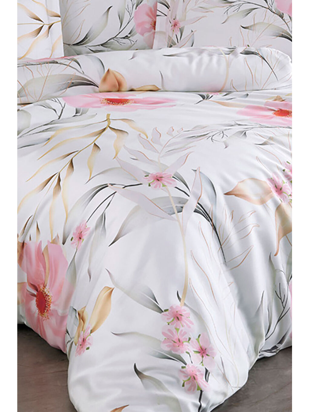 Karışık Royal Saten 300TC Nevresim Takımı (Çift Nevresimli) Family Size - STELLA-1