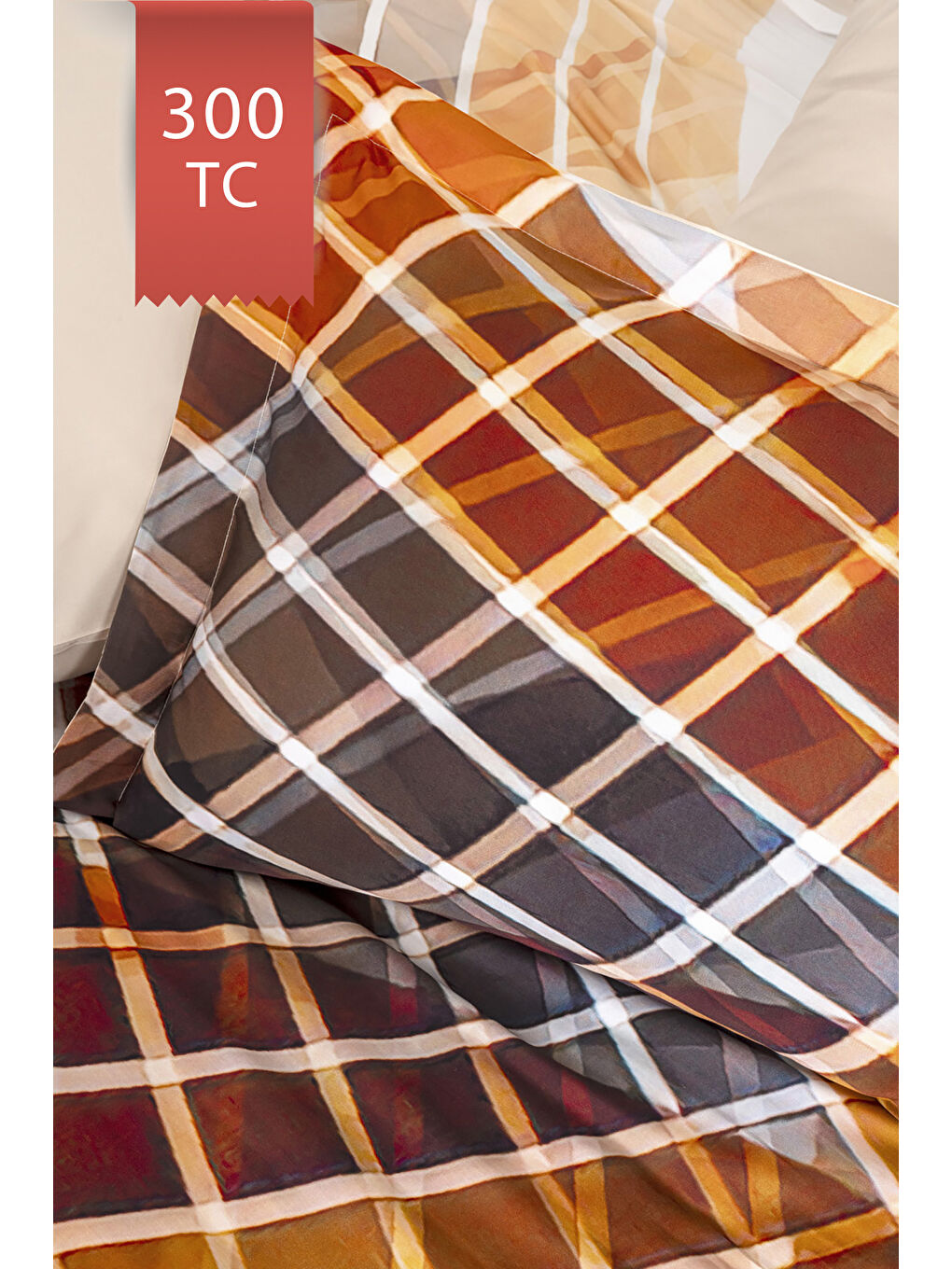 Karışık Royal Saten 300TC Nevresim Takımı (Çift Nevresimli) Family Size - TESLA-2