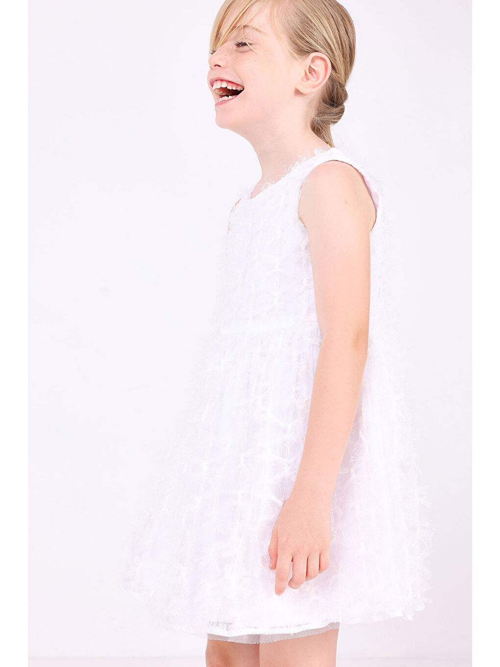 Kız Çocuk Elbise Ekru-3