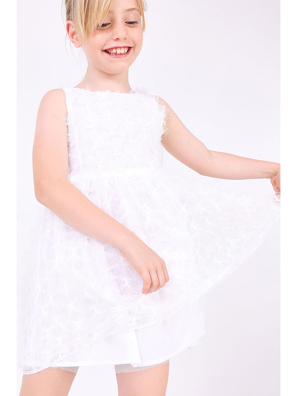 Kız Çocuk Elbise Ekru-5