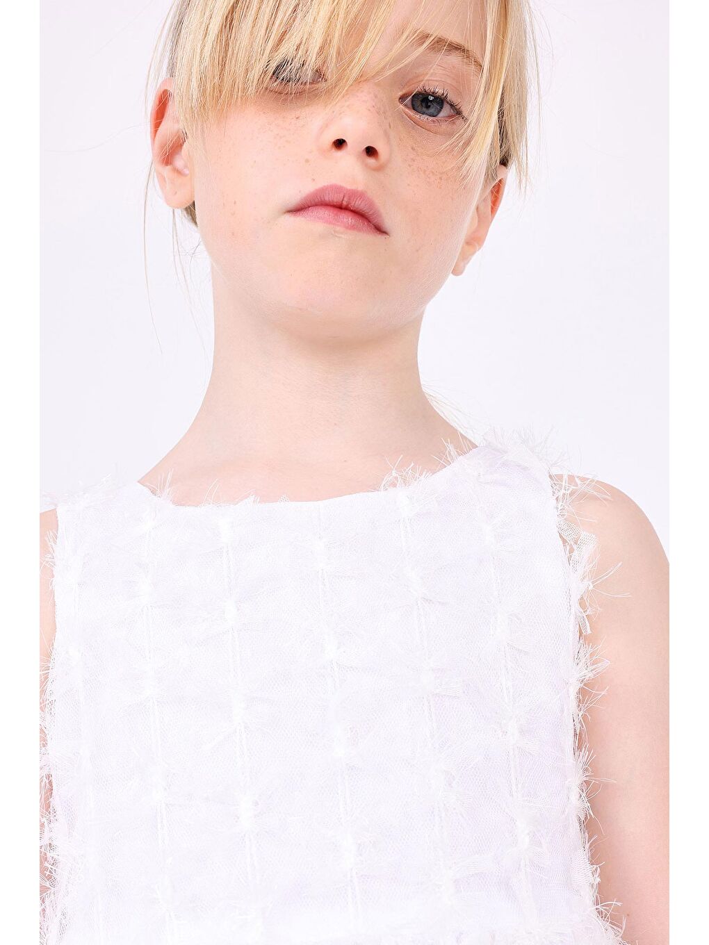 Kız Çocuk Elbise Ekru-6