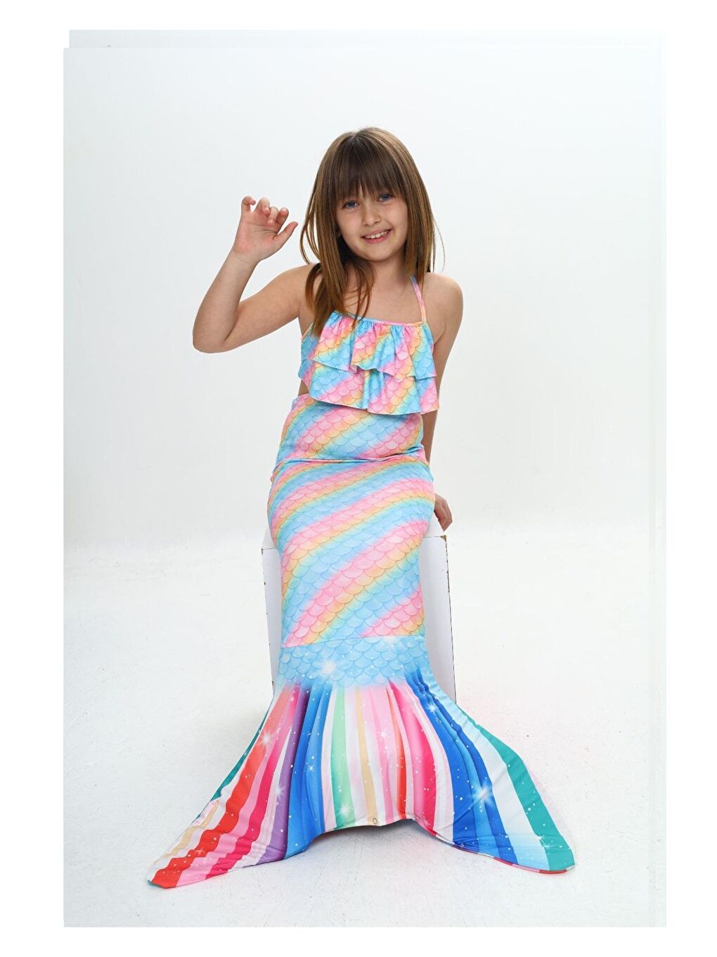Karışık Kız Çocuk Deniz Kızı Kostümü-1