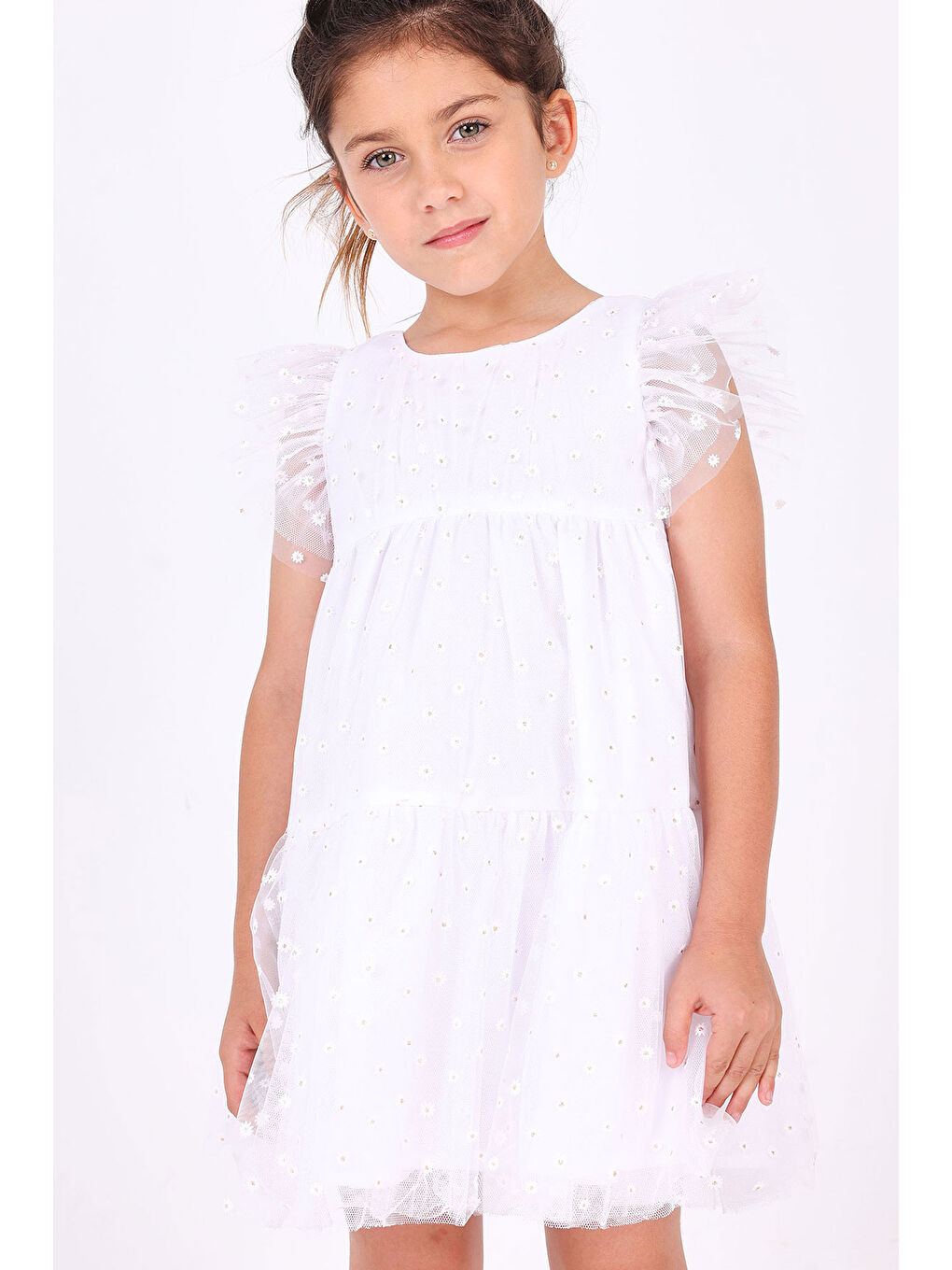 Kız Çocuk Elbise Ekru-2