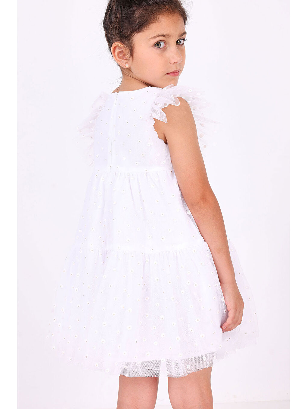 Kız Çocuk Elbise Ekru-4