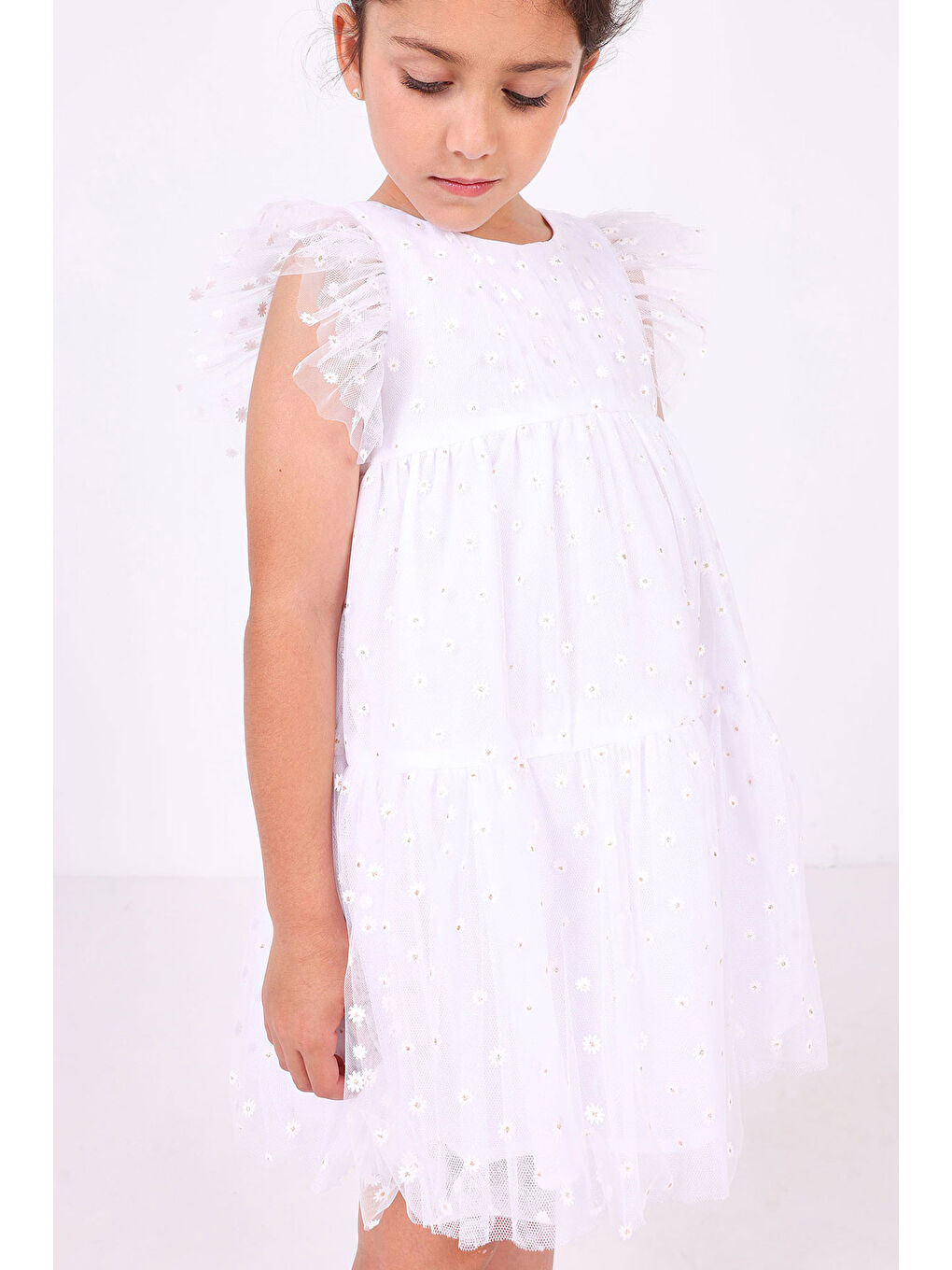 Kız Çocuk Elbise Ekru-5