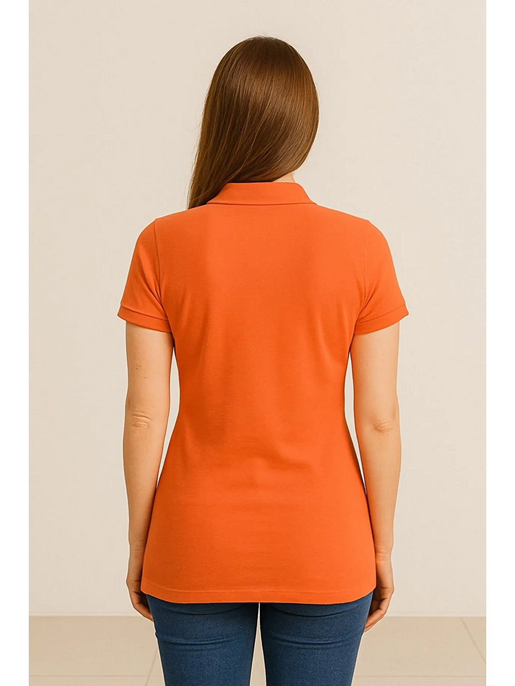 Pembe Kadın 3 Lü Paket Kısa Kollu Yazlık Polo Yaka Tişört-6